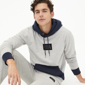 ʕ·ᴥ·ʔ Aeropostale Letter Box Logo Colorblocked Pullover Hoodie Large